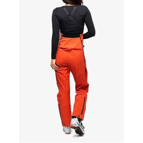 North Face Pumori GTX GORE TEX Waterproof Shell Ski Bibs Women's L Long Auburn - Picture 3 of 7